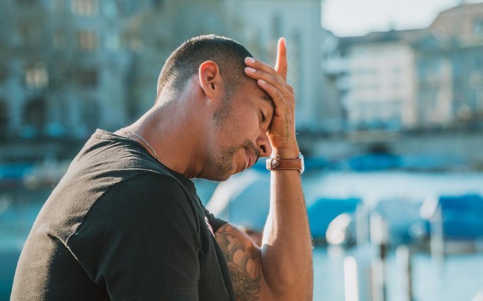stressed man